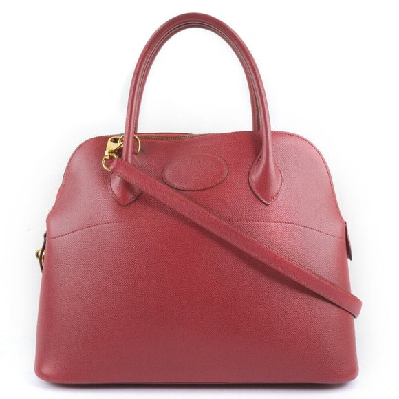 HERMES Bolide31 Handbag Red Courchevel Women - Picture 1 of 12